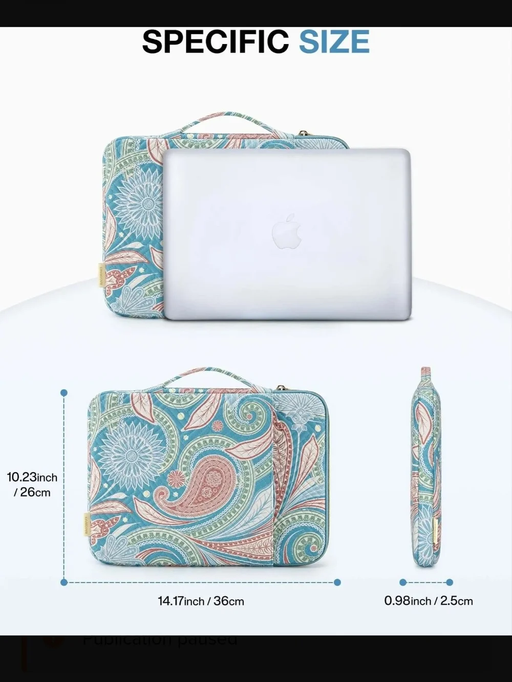 Bagsmart Paisley-Print Tablet Sleeve